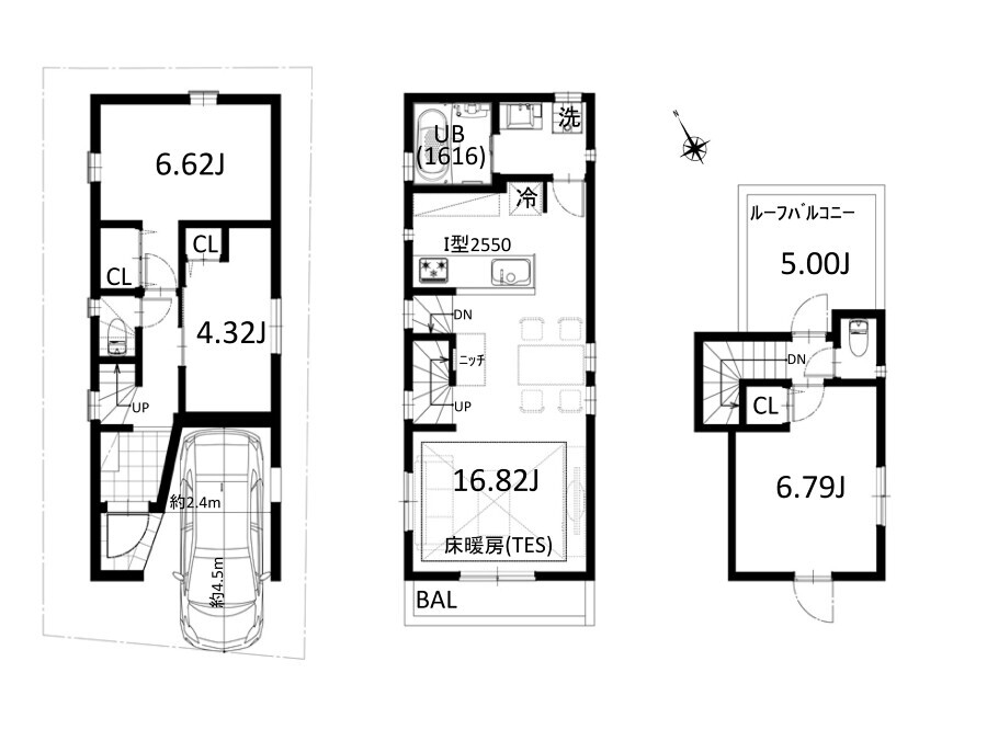   建物プラン例　建物価格1661万円、建物面積89.03m2