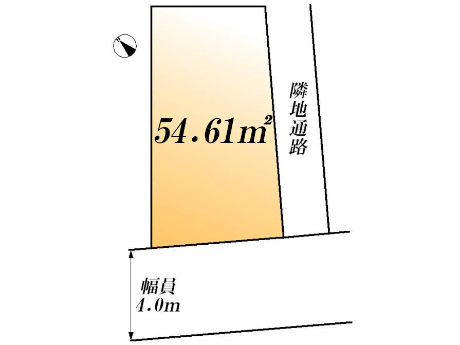   区画図　価格7980万円、1LDK+2S、土地面積54.61m2、建物面積96.36m2
