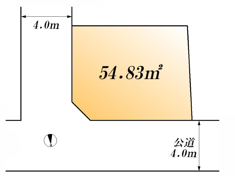   区画図　価格6980万円、4LDK、土地面積54.83m2、建物面積111.14m2