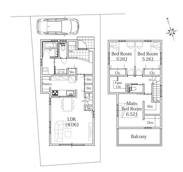 建物プラン例：建物面積99.372m2