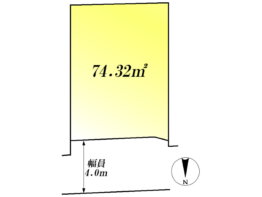    区画図　価格7980万円、4LDK、土地面積74.32m2、建物面積106.7m2
