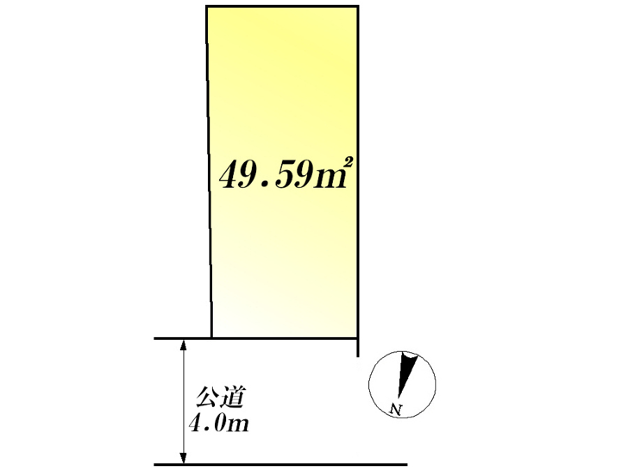   区画図　土地価格6780万円、土地面積49.59ｍ2