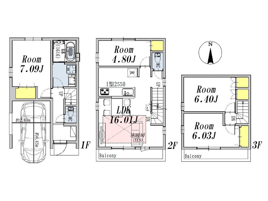   間取図(Ａ号棟)、価格4980万円、1LDK+3S、土地面積57.9m2、建物面積104.18m2