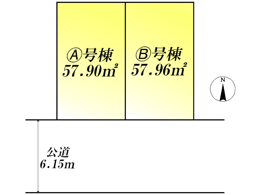    全体区画図(当該Ａ号棟)、価格4980万円、1LDK+3S、土地面積57.9m2、建物面積104.18m2
