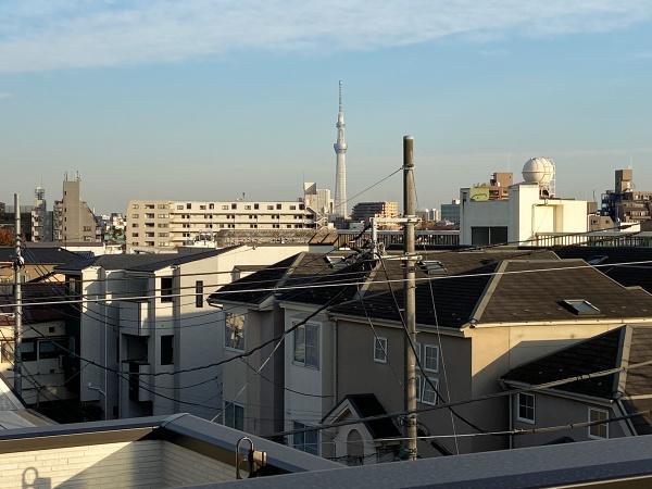 スカイツリーが望めます。