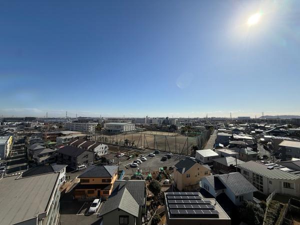 広い空を満喫。