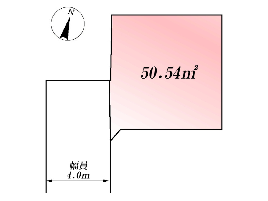   区画図　土地価格4158万円、土地面積50.54ｍ2
