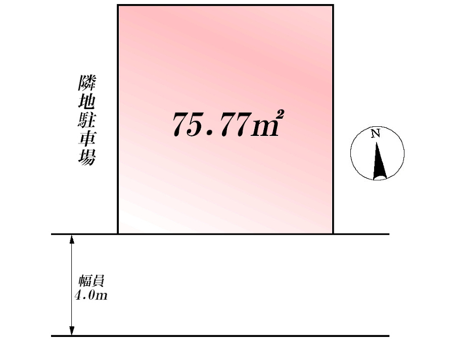   区画図　価格7380万円、4LDK、土地面積75.77m2、建物面積86.42m2
