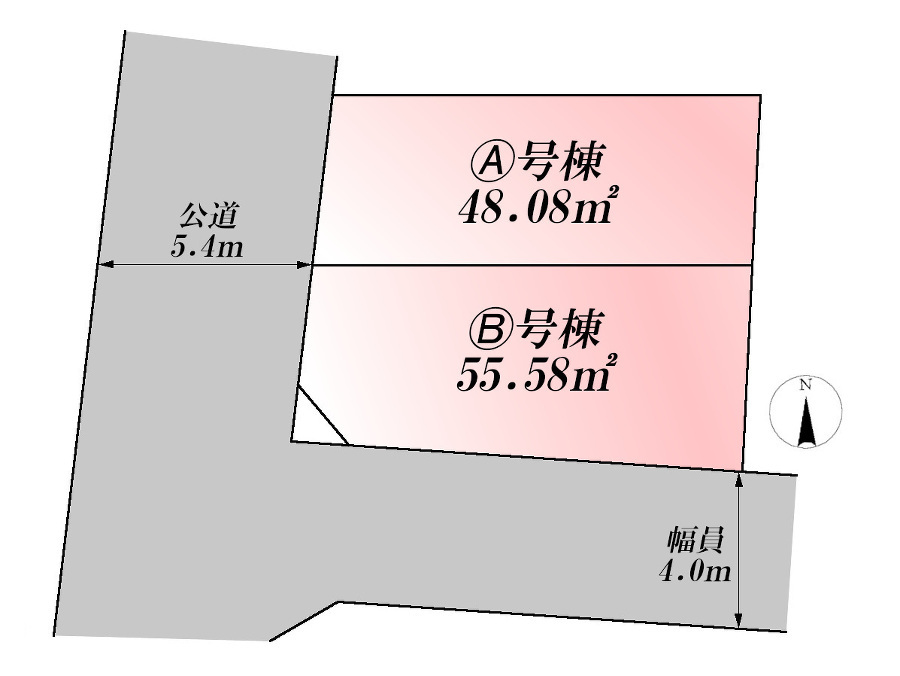   全体区画図（当該Ａ号棟)、価格6480万円、2LDK+S、土地面積48.08m2、建物面積86.49m2