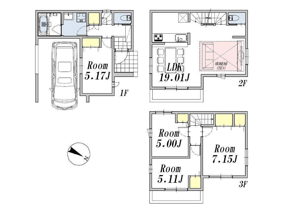   間取図　価格8180万円、4LDK、土地面積60.98m2、建物面積106.39m2