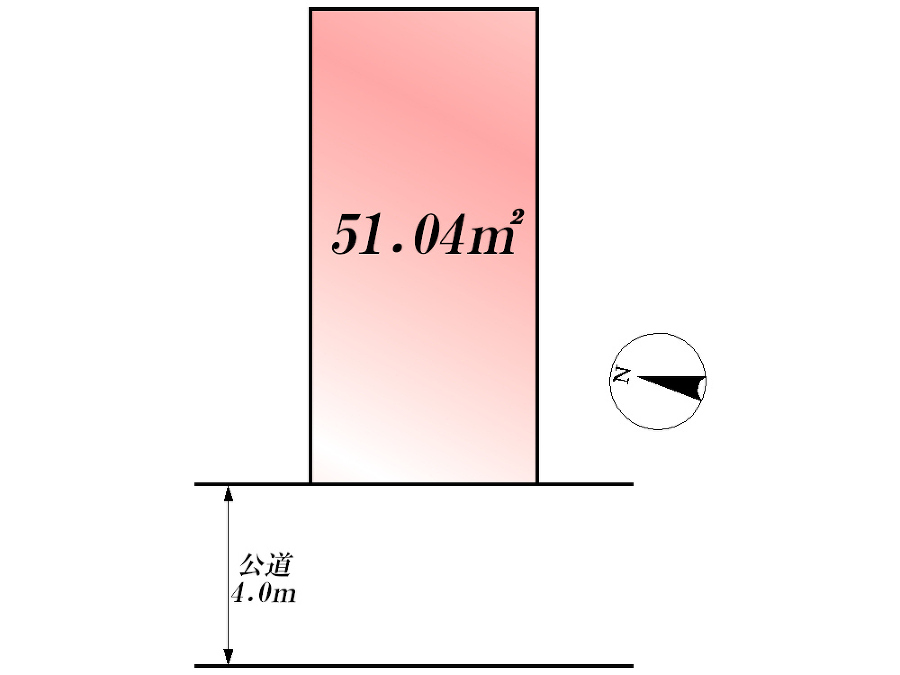    区画図　土地価格5647万円、土地面積51.04ｍ2