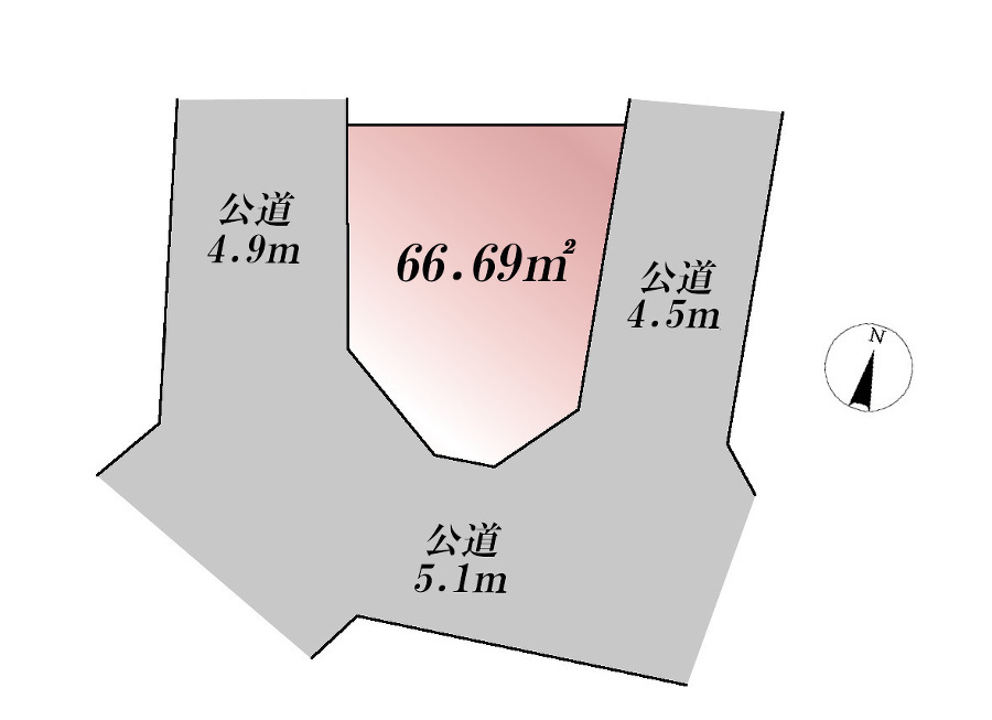   区画図　価格8310万円、4LDK、土地面積66.69m2、建物面積92.88m2