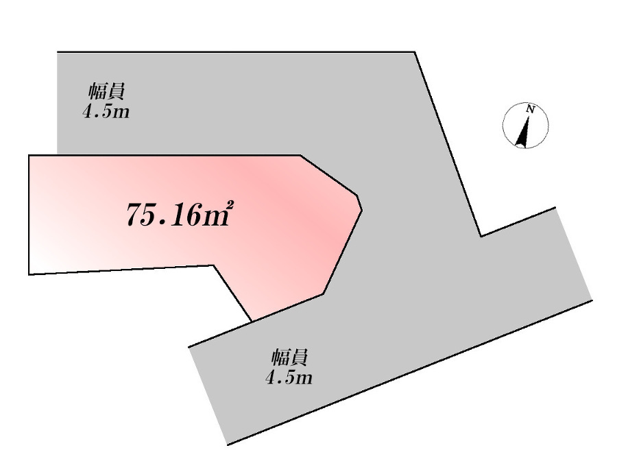    区画図　価格7580万円、3LDK、土地面積75.16m2、建物面積85.8m2