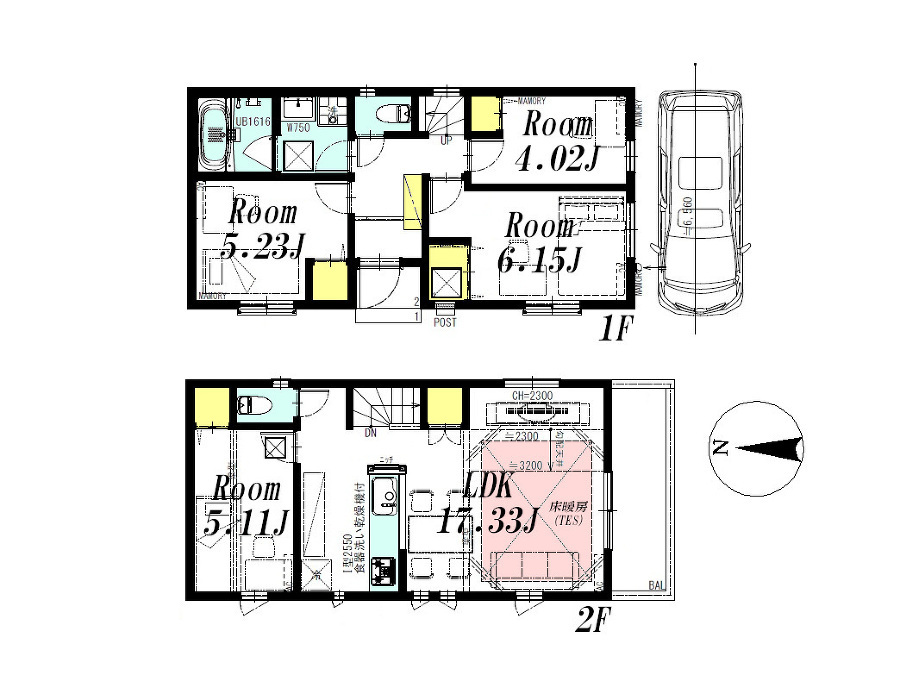   間取図　価格7980万円、4LDK、土地面積80.82m2、建物面積82.06m2