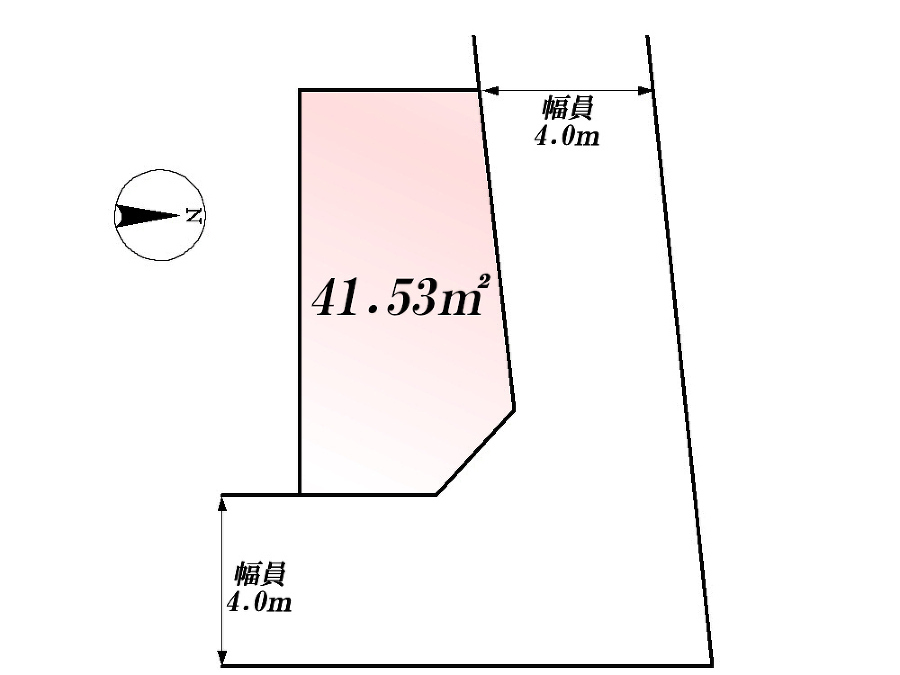   区画図　価格4980万円、3LDK、土地面積41.53m2、建物面積72.91m2