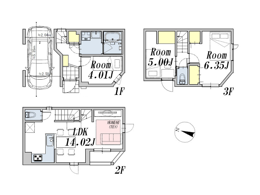  間取図　価格4480万円、2LDK+S、土地面積48.7m2、建物面積79.4m2