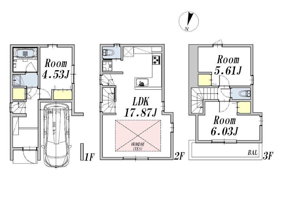   間取図　価格8980万円、2LDK+S、土地面積51.69m2、建物面積90.12m2