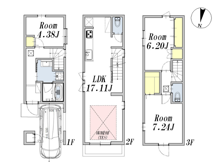   間取図　価格6980万円、2LDK+S、土地面積50.37m2、建物面積95.16m2
