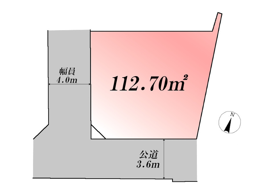   区画図　価格7680万円、4LDK、土地面積112.7m2、建物面積124.47m2