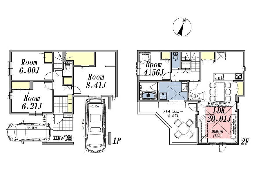   間取図　価格7680万円、4LDK、土地面積112.7m2、建物面積124.47m2