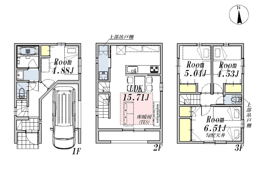   間取図　価格5780万円、3LDK+S、土地面積51.44m2、建物面積100.17m2