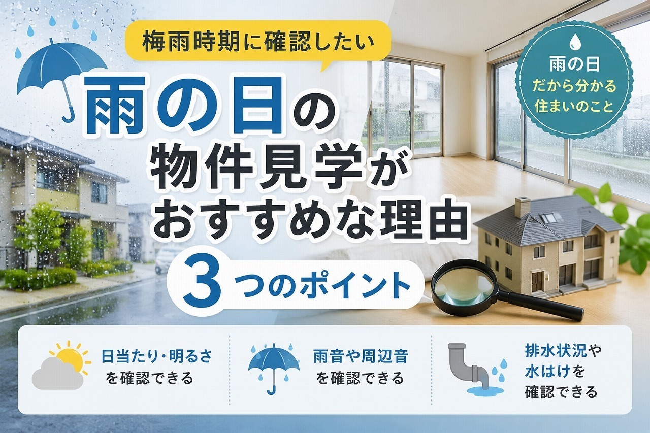 雨の日の物件見学は意外と見どころが多い！